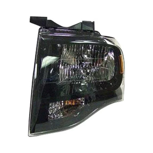 Headlight Assembly Composite Left w/Black-Out Black Housing for Ford Expedition 2007–2014
