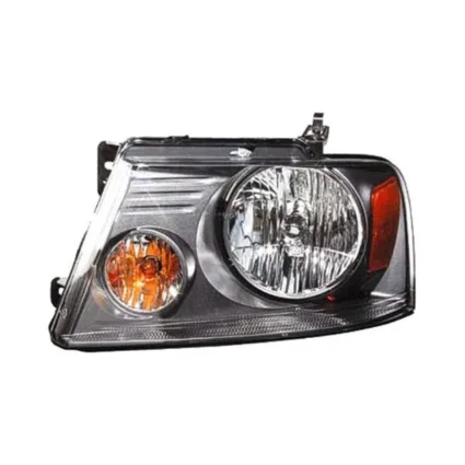 Headlight Assembly Composite Left (New Style) w/Shadow Gray Trim CAPA for Ford F-150 2007–2008