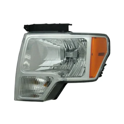 Headlight Assembly Composite Left Chrome Trim CAPA for Ford F-150 FX4 Platinum STX XL XLT King Ranch Lariat Harley-Davidson Edition Lariat Limited 2009–2014