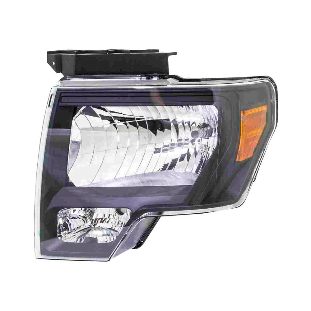 Headlight Assembly Composite Left Black Trim CAPA for Ford F-150 SVT Raptor 2010–2014