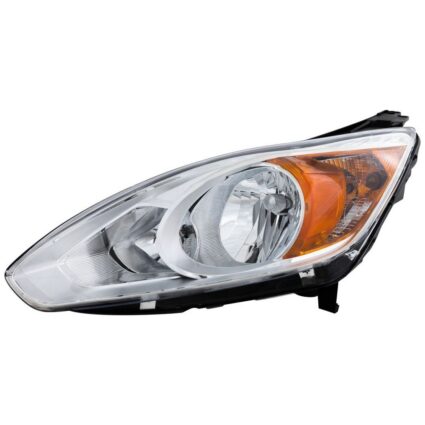 Headlight Assembly Composite Left Chrome Bezel for Ford C-Max 2013–2016