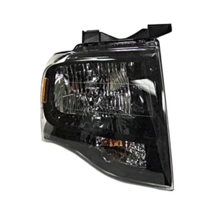 Headlight Assembly Composite Right w/Black-Out Black Housing for Ford Expedition 2007–2014