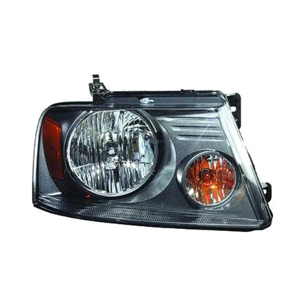 Headlight Assembly Composite Right (New Style) w/Shadow Gray Trim for Ford F-150 2007–2008