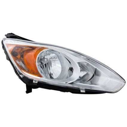 Headlight Assembly Composite Right Chrome Bezel for Ford C-Max 2013–2016