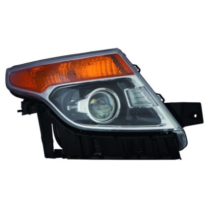 Headlight Assembly Composite Right w/o Strobe Lamp for Ford Police Interceptor Utility 2013–2015