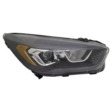 Headlight Assembly Composite Right Halogen w/Signature Lamps w/Black Bezel for Ford Escape 2017–2019