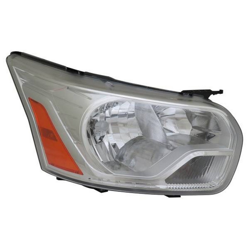 Headlight Assembly Composite Right From 9-2-15 w/Chrome Trim CAPA for Ford Transit-150 Transit-250 Transit-350 Transit-350 HD