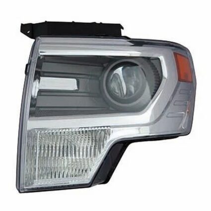 Headlight Lens Housing Left HID Chrome Trim for Ford F-150 2013–2014