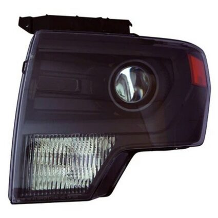 Headlight Lens Housing Left HID Black Trim for Ford F-150 2013–2014