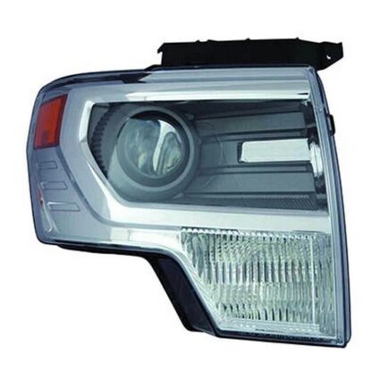 Headlight Lens Housing Right HID Chrome Trim for Ford F-150 2013–2014