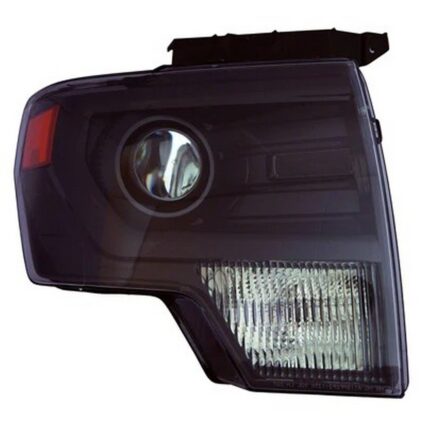 Headlight Lens Housing Right HID Black Trim for Ford F-150 2013–2014