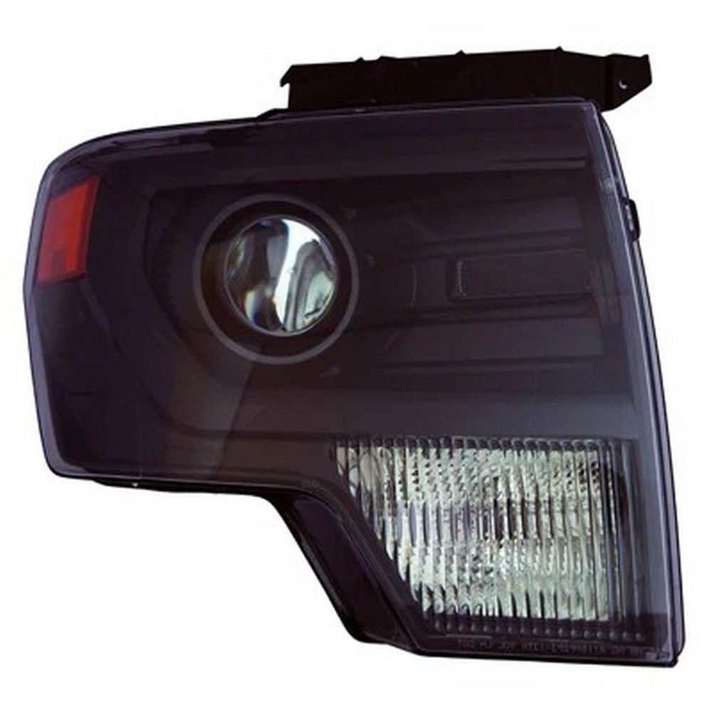 Headlight Lens Housing Right HID Black Trim for Ford F-150 2013–2014