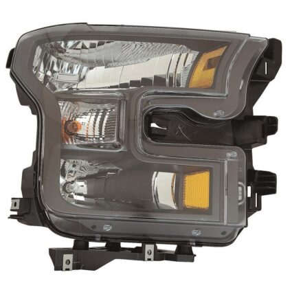 Headlight Lens Housing Right Halogen w/Special Edition Pkg Black Bezel for Ford F-150 Extended Cab Pickup Crew Cab Pickup 2016–2017
