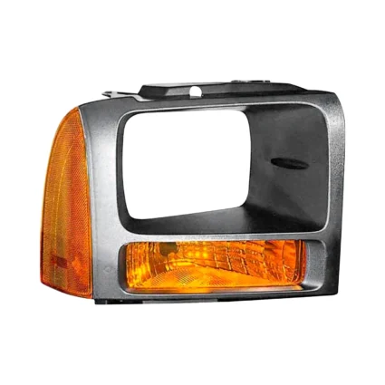 Parking Light Lens / Housing Right w/o Bulbs & Sockets Black Bezel for Ford F-250 Super Duty F-350 Super Duty