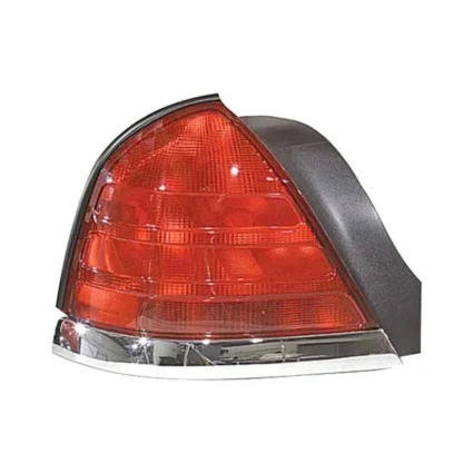Tail Light Assembly Left w/o Sport Package w/Red Lens w/2 Bulb Lamp w/Chrome Molding for Ford Crown Victoria 1999–2005