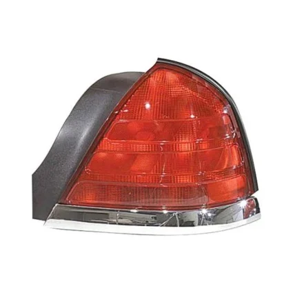 Tail Light Assembly Right w/o Sport Package w/Red Lens w/2 Bulb Lamp w/Chrome Molding for Ford Crown Victoria 1999–2005