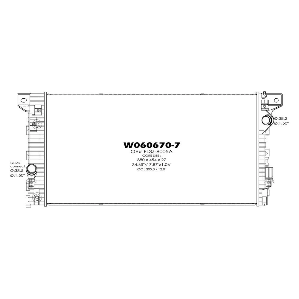 Radiator Medium Duty w/Towing Pkg for Ford F-150 2015–2020