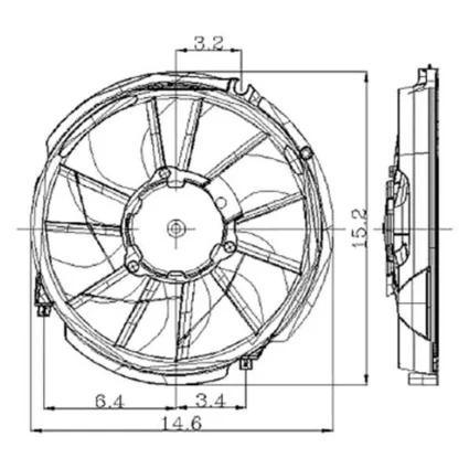 Engine Cooling Fan Assembly Left for Ford Taurus Mercury Sable