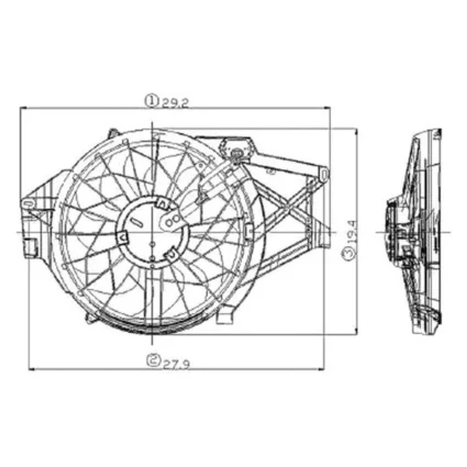 Engine Cooling Fan Assembly for Ford Mustang 2001–2004