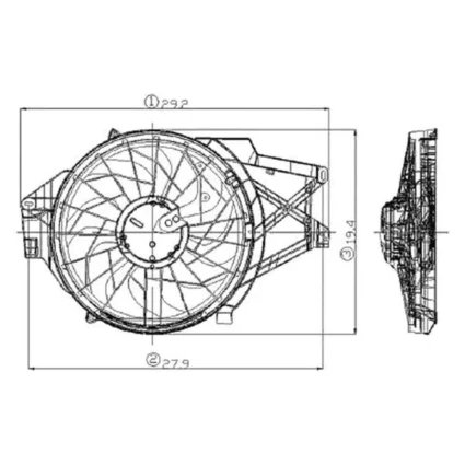 Engine Cooling Fan Assembly for Ford Mustang 1999–2004
