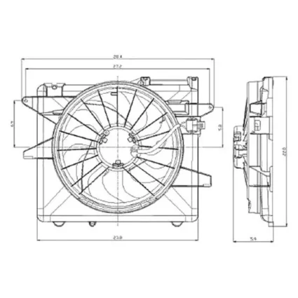 Engine Cooling Fan Assembly for Ford Mustang 2005–2014