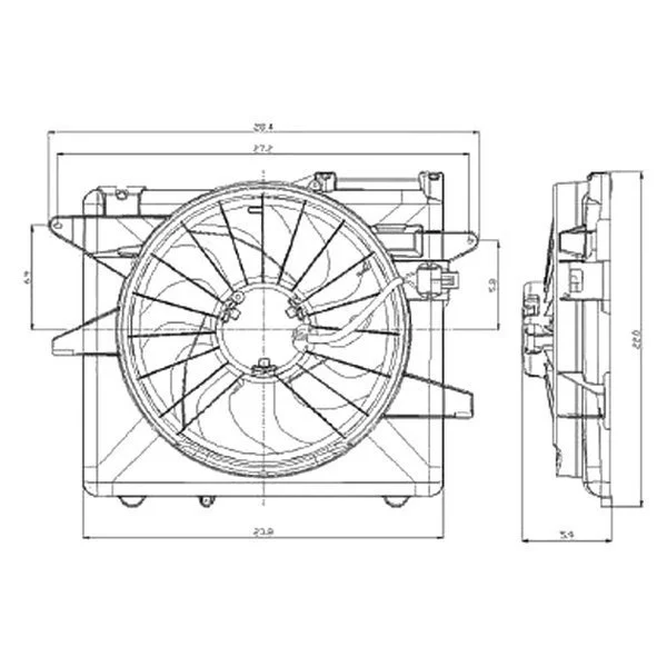 Engine Cooling Fan Assembly for Ford Mustang 2005–2014