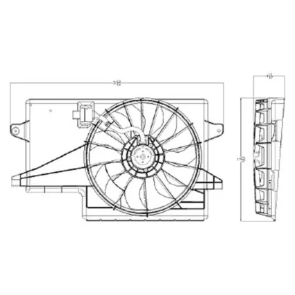 Engine Cooling Fan Assembly Fan Module for Ford Focus 2008–2011