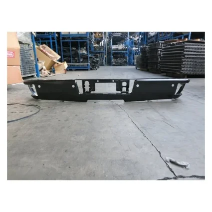 Bumper Face Bar Rear w/Corner Step w/Parking Aid Sensors Primed for Chevrolet Silverado 1500 Silverado 1500 LD Silverado 2500 HD Silverado 3500 HD GMC Sierra 1500 Sierra 2500 HD Sierra 3500 HD
