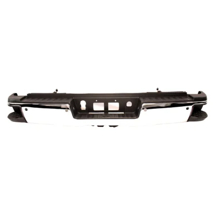Bumper Assembly Rear Single Rear Wheels w/Hitch Bar w/Park w/o Sensors Chrome for Chevrolet Silverado 2500 HD Silverado 3500 HD GMC Sierra 2500 HD Sierra 3500 HD