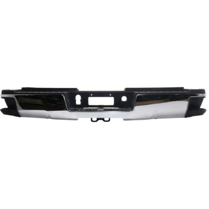 Bumper Assembly Rear Dual Rear Wheels w/Hitch Bar w/o Parking Aid Sensors Chrome for Chevrolet Silverado 2500 HD Silverado 3500 HD GMC Sierra 2500 HD Sierra 3500 HD