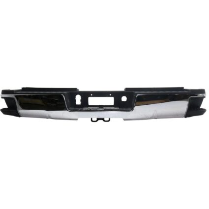 Bumper Assembly Rear Dual Rear Wheels w/Hitch Bar w/Park Aid w/o Sensors Chrome for Chevrolet Silverado 2500 HD Silverado 3500 HD GMC Sierra 2500 HD Sierra 3500 HD