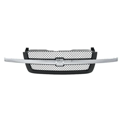 Grille Assembly Chrome & Textured Dark Gray for Chevrolet Silverado 1500 Silverado 1500 Classic Silverado 2500 Silverado 2500 HD Silverado 2500 HD Classic Silverado 3500 Silverado 3500 Classic