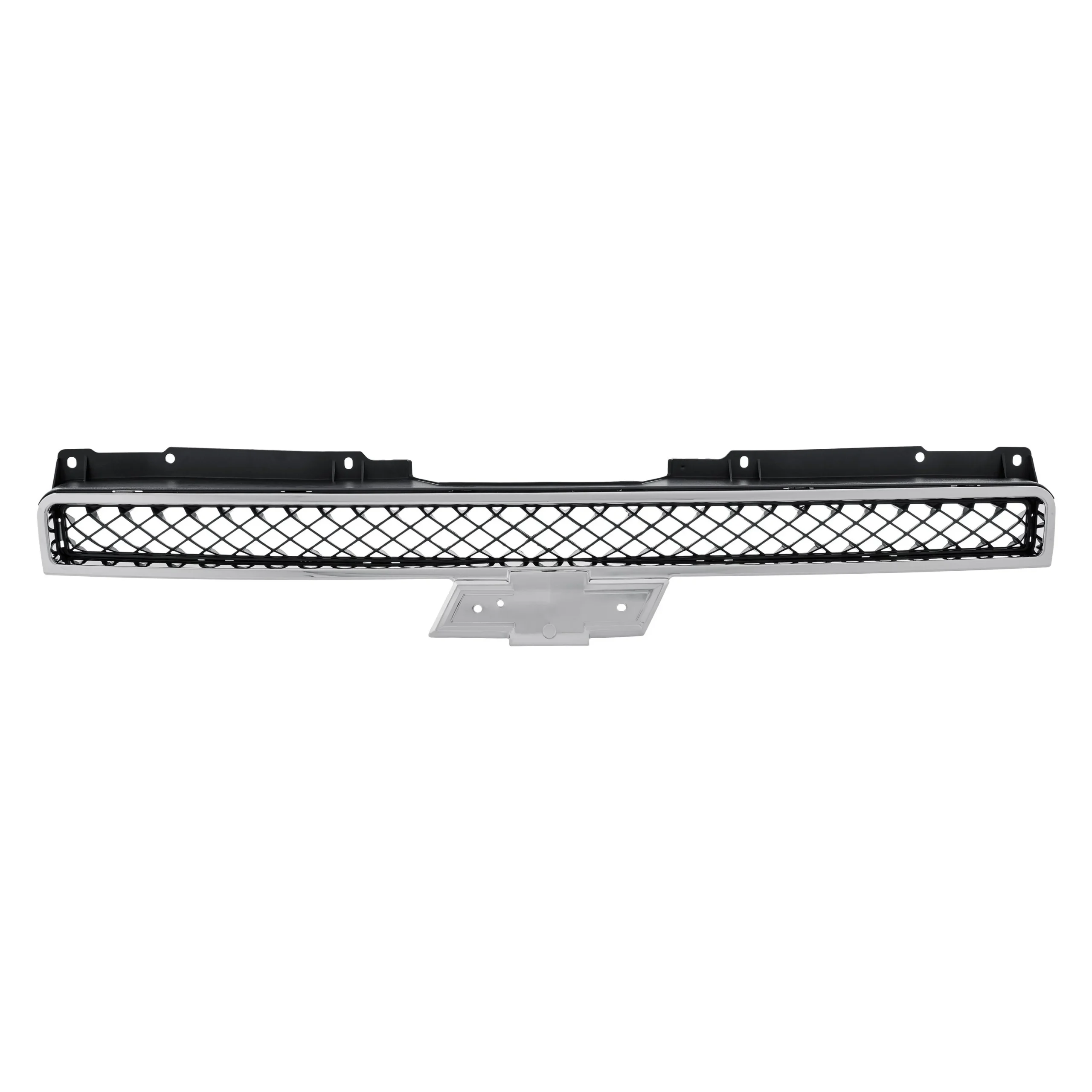 Grille Assembly Upper w/o Off Road Pkg Chrome w/Black Mesh for Chevrolet Avalanche Suburban 1500 Suburban 2500 Tahoe