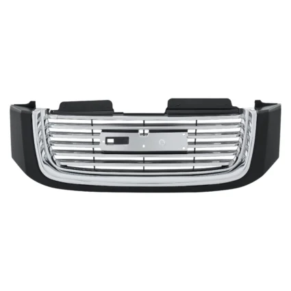 Grille Assembly w/o Headlamp Washer Chrome w/Black Frame (P) for GMC Envoy 2006–2009