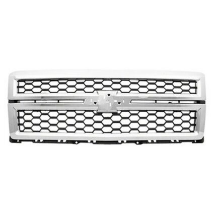 Grille Assembly w/o Rally Pkg Black Mesh/Chrome Surround for Chevrolet Silverado 1500 LT WT LTZ LS High Country 2014–2018