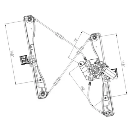 Window Regulator Front Left Power w/Motor for Pontiac G6 Sedan 2005–2010