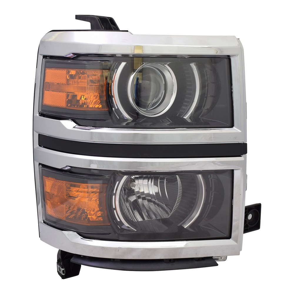 Headlight Assembly Composite Right Projector Type for Chevrolet Silverado 1500 LTZ High Country 2014–2015