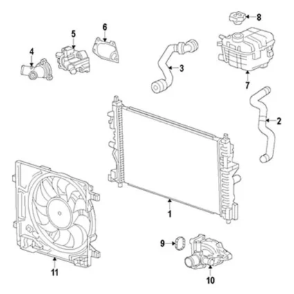 Radiator for Chevrolet Spark 2013–2015