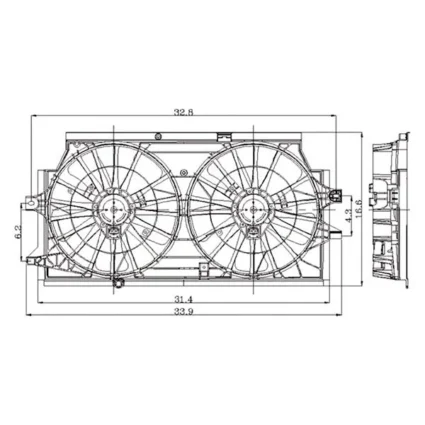 Engine Cooling Fan Assembly Dual Fan Assembly for Buick Century Regal