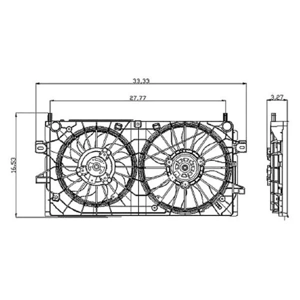 Engine Cooling Fan Assembly Motor/Blade/Shroud Assembly Motor/Blade/Shroud for Chevrolet Impala Monte Carlo
