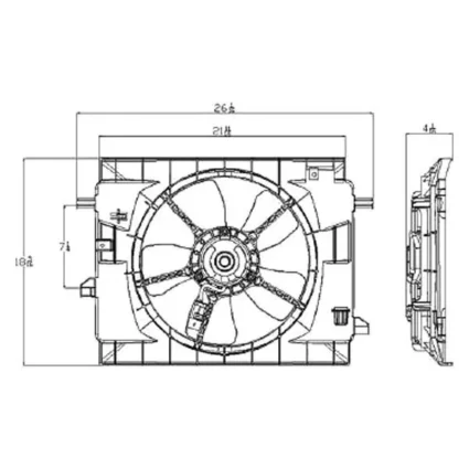 Engine Cooling Fan Assembly for Chevrolet HHR 2006–2007