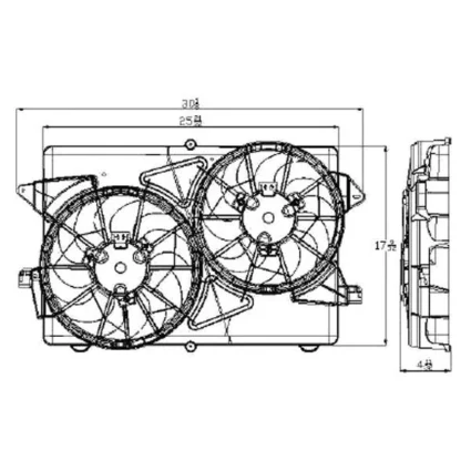 Engine Cooling Fan Assembly for Saturn Vue 2004–2007