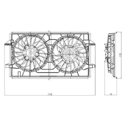 Engine Cooling Fan Assembly for Chevrolet Malibu 2008–2010