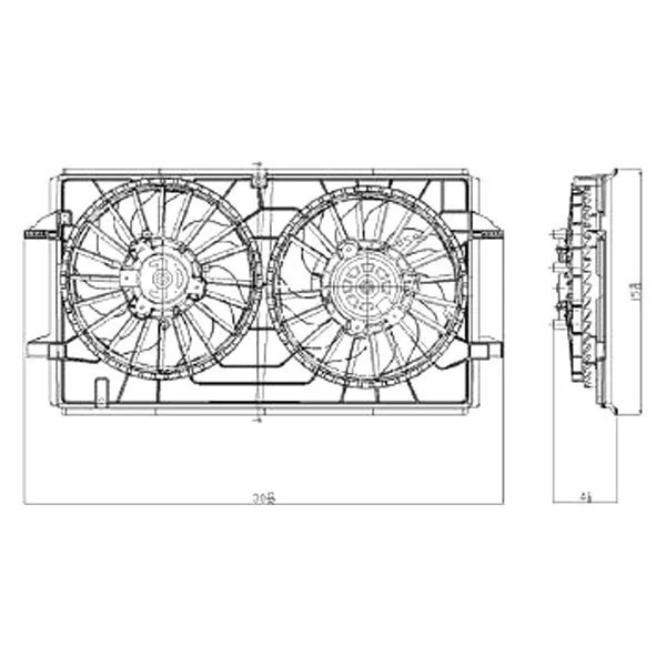 Engine Cooling Fan Assembly for Chevrolet Malibu 2008–2010