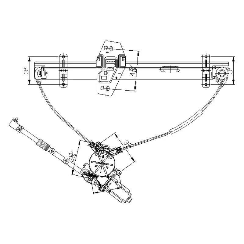 Window Regulator Front Left w/Motor for Honda Element 2003–2011