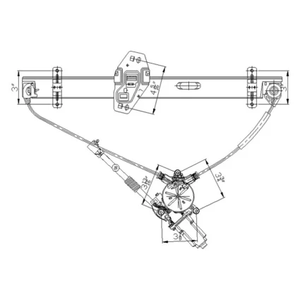 Window Regulator Front Left w/Motor for Honda Pilot 2003–2008