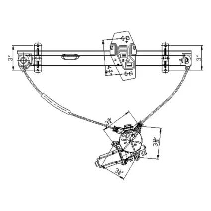 Window Regulator Front Right w/Motor for Honda Element 2003–2011