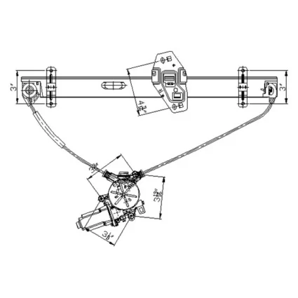 Window Regulator Front Right w/Motor for Honda Pilot 2003–2008