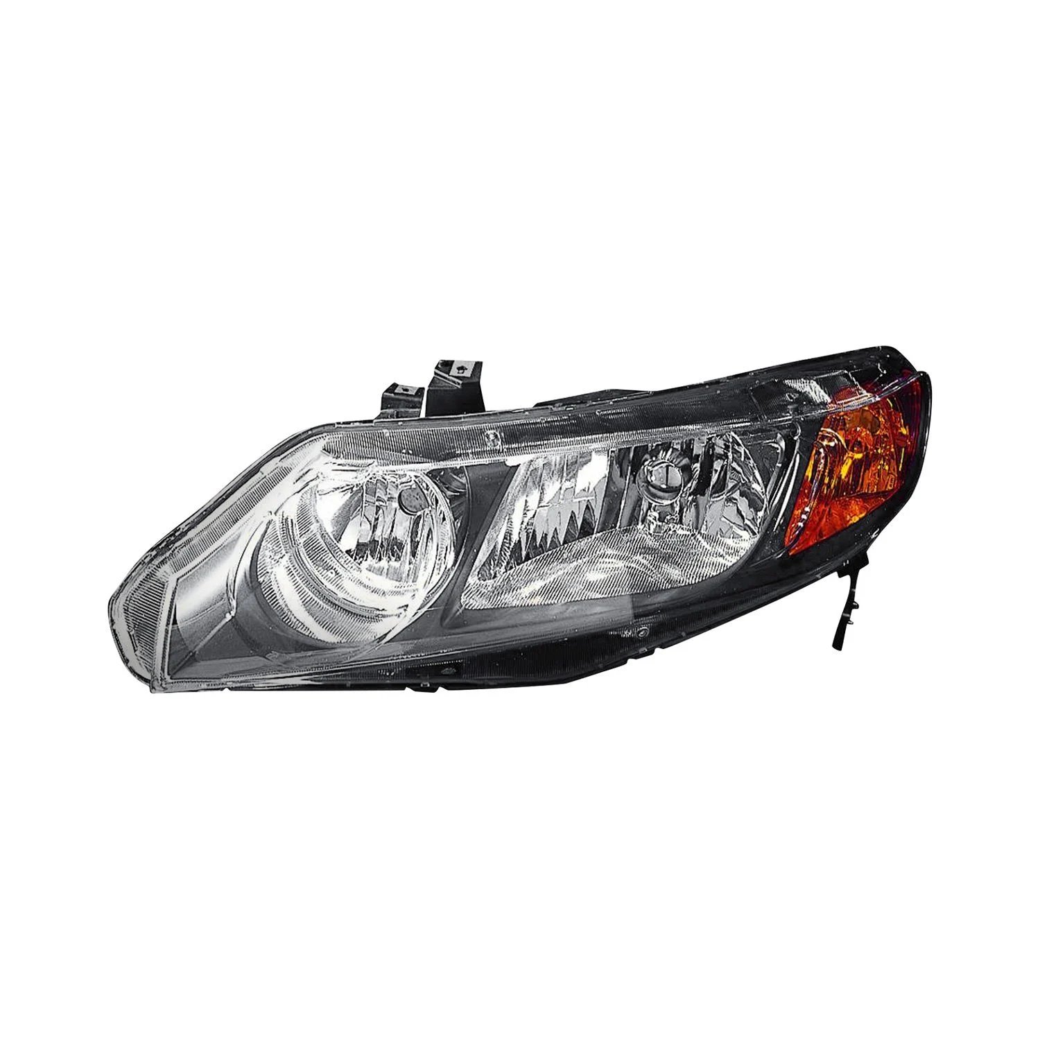 Headlight Assembly Composite Left Includes Side Marker/Park/Signal Lamps w/o Bulbs or Sockets for Honda Civic Sedan 2006–2008