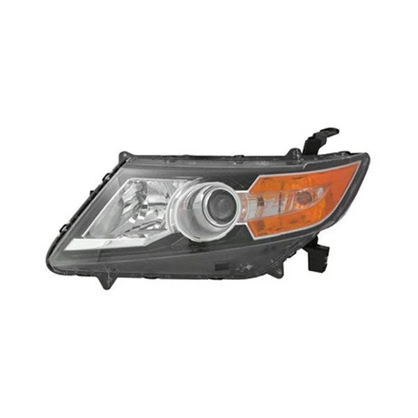 Headlight Assembly Composite Left Halogen Black Bezel for Honda Odyssey 2014–2017